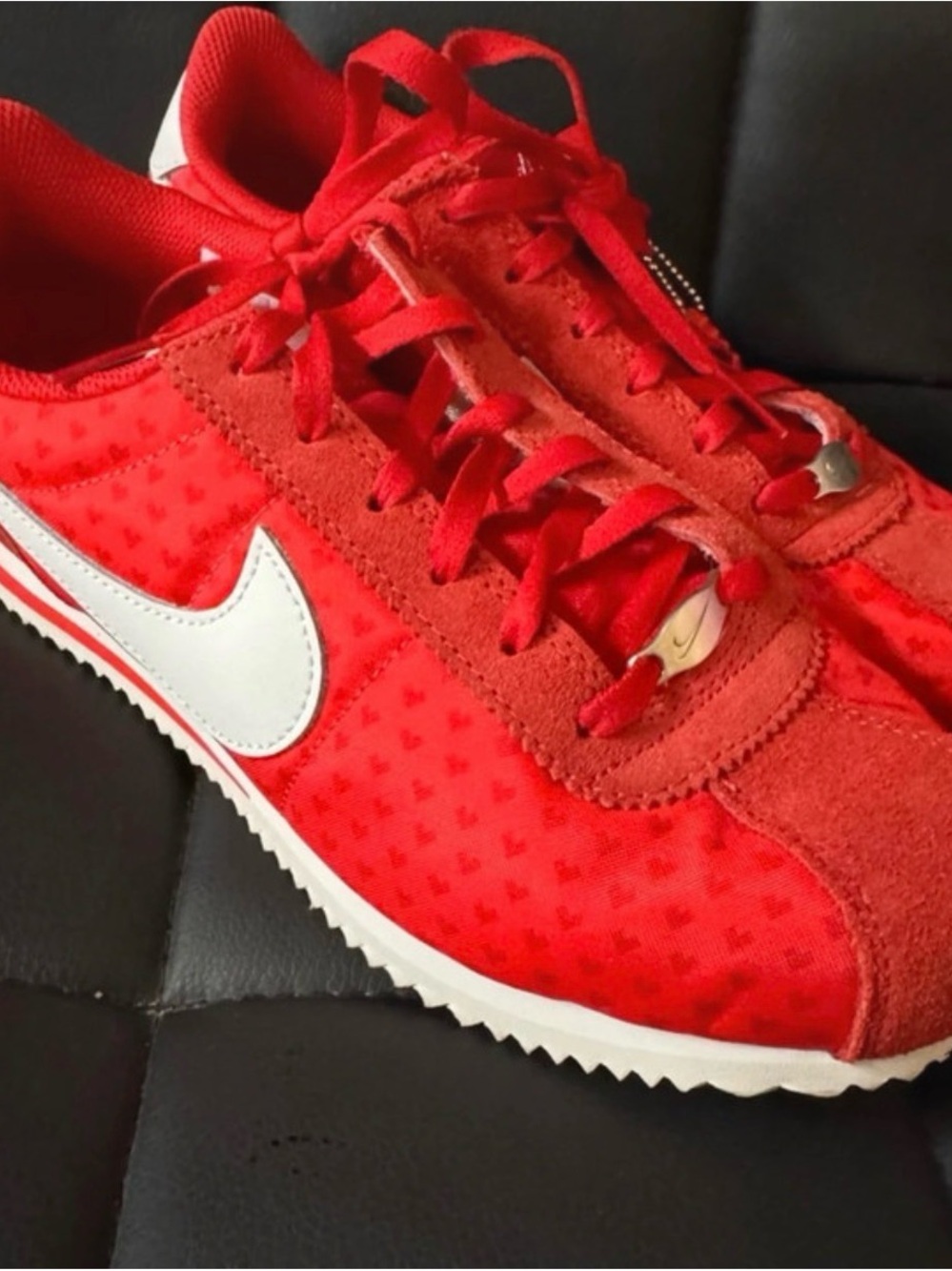 Nike Cotrez Red Low-Top Running Sneakers with White Swoosh